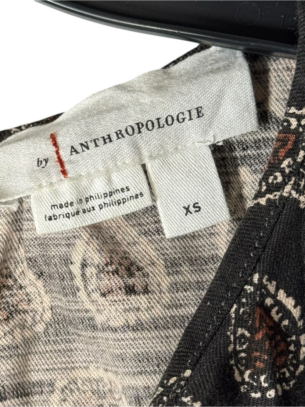 Anthropologie Women XS Black Wide leg Somerset Jumpsuit Motif Patterned BOHO - Picture 15 of 16
